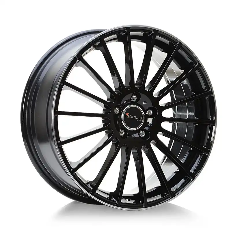 Abverkauf AVUS RACING AC-M03 black polished lip 6.5Jx16 5x115 ET40
