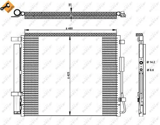 NRF Kondensator, Klimaanlage (350333) KFZ-7053908 Sale